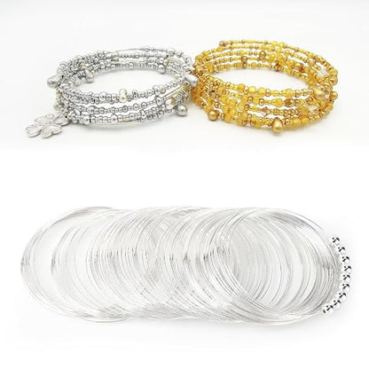 200 Loops Memory Steel Wire for Jewelry Making Supplies, 0.6mm Bangle Bracelet - Image 6