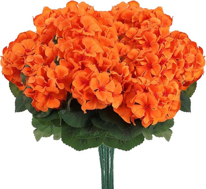 Hananona 12 Pcs Artificial Geranium Flowers - Image 8