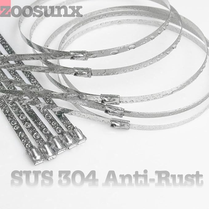 Metal Zip Ties, 304 Stainless Steel, Heavy Duty Self-locking Cable Ties - Image 5