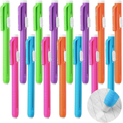 Teling 15 Pcs Retractable Mechanical Eraser Pen, School Pen-Style Erasers by Teling