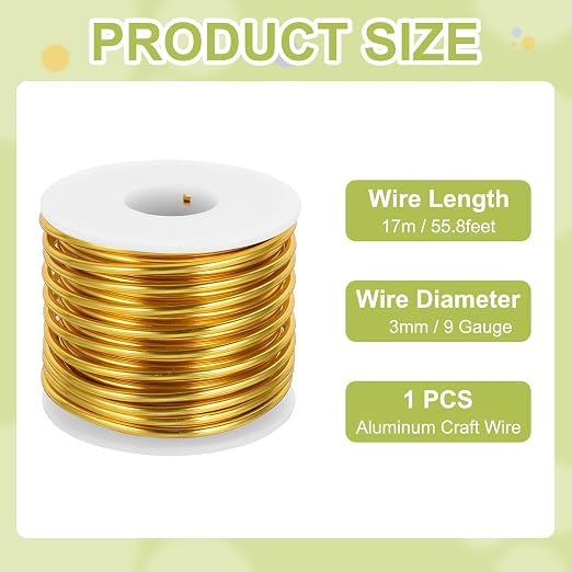 MECCANIXITY 9 Gauge Anodized Aluminum Craft Wire Bendable Bonsai Training Wire - Image 2