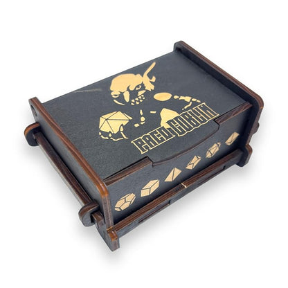 Dice Box - BLACK - 6x4x3 Also holds jewelry and great by Handmade