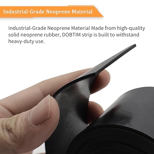 DOBTIM Neoprene Rubber Sheet Rolls 1/8" Thick X 12" Wide X 24'' Long, Solid - Image 3