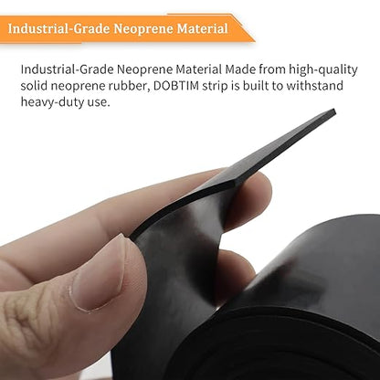 DOBTIM Neoprene Rubber Sheet Rolls 1/8" Thick X 12" Wide X 24'' Long, Solid - Image 3