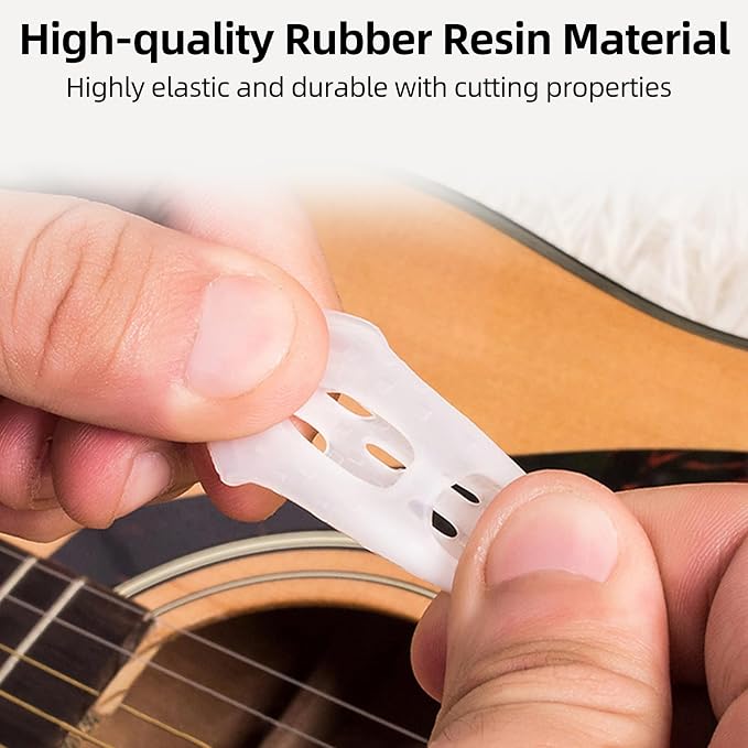 Guitar Fingertip Protector Silicone Thimble 20 PCS Rubber Finger Tips - Image 3