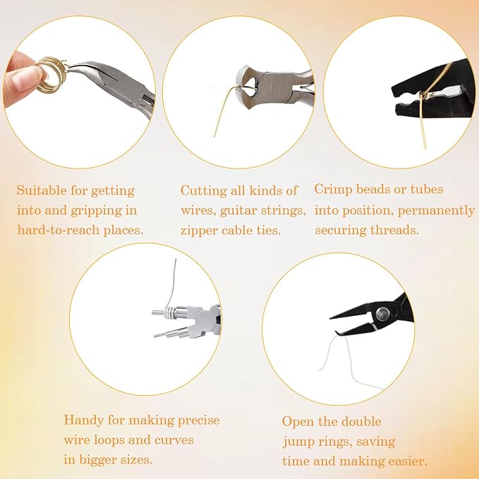 10 Pack Jewelry Pliers Set, Mini Pliers Set, Jewelry Making Include Flat - Image 5
