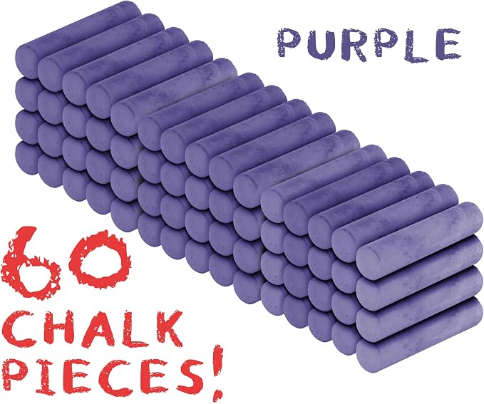 Kid Made Modern 60 Count Pack of Sidewalk Chalk – Purple - Image 2