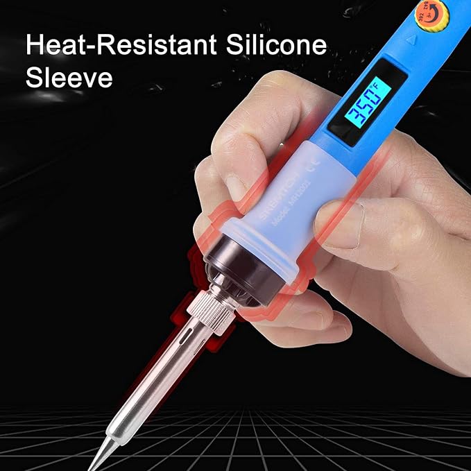 Electronics Soldering Iron Kit - 80W Digital LCD Solder Gun - Image 6