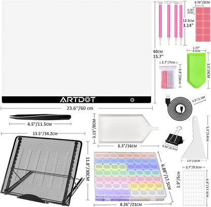 ARTDOT A2 LED Light Pad for Diamond Painting USB Powered Light Board Kit - Image 6
