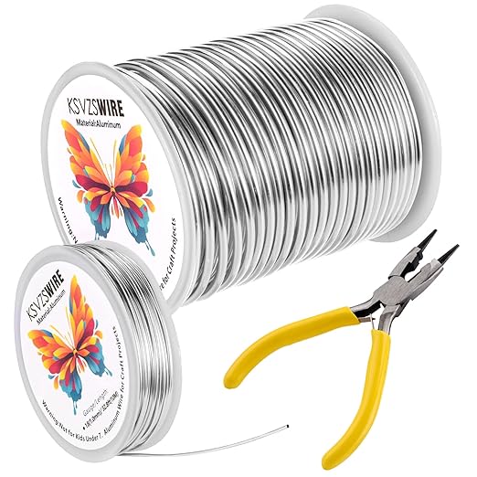 12 Gauge Aluminum Wire 82 Feet KSVZS Bendable Metal Wire by KSVZS