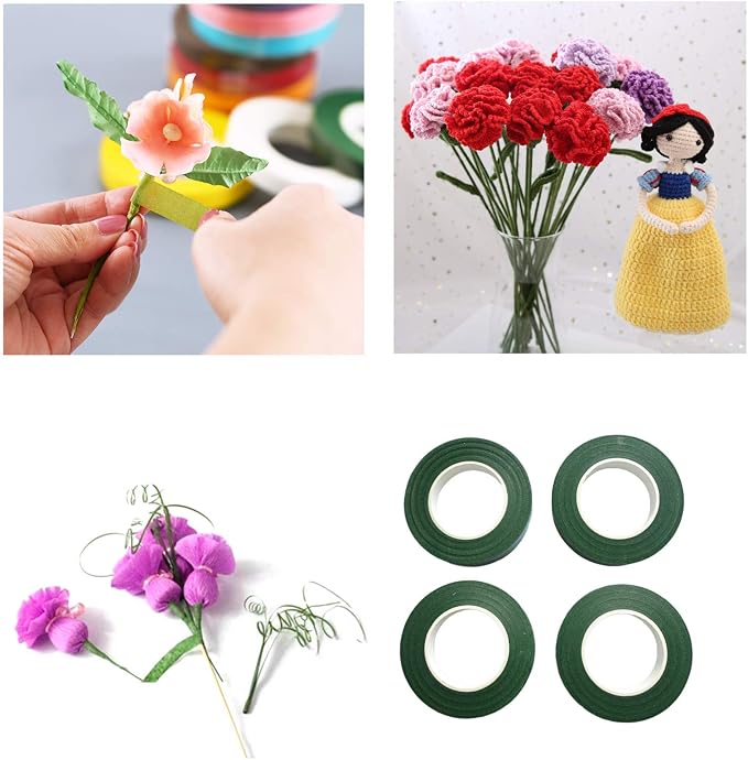 4 Rolls 1/2 Inch Floral Tapes Florist Wraps - Image 4