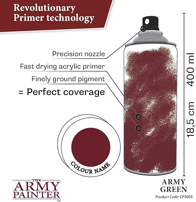 The Army Painter Color Primer Spray Paint, Army Green, 13.5oz - Image 3