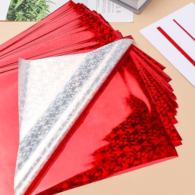Briartw 50 Sheets Red Gemstone Toner Reactive Foil - Image 3