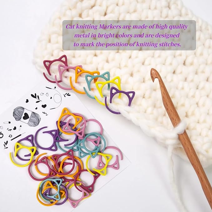 Stitch Markers for Crocheting Cat Stitch Markers - Image 6