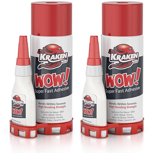 Kraken Bond Wow! CA Glue with Spray Adhesive Activator by KRAKENBOND