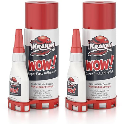 Kraken Bond Wow! CA Glue with Spray Adhesive Activator by KRAKENBOND