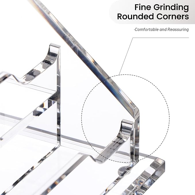 Acrylic Card Holder Clear Horizontal Business Card Organizer Stand - Image 7