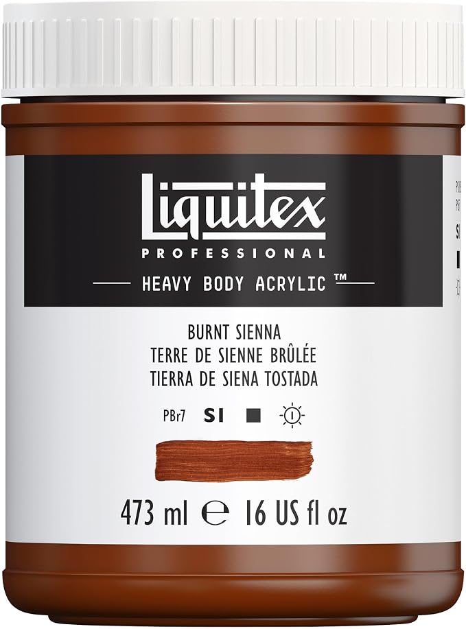 Liquitex Professional Heavy Body Acrylic Paint, 16-oz Pot, Burnt Sienna by Liquitex