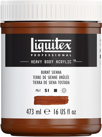 Liquitex Professional Heavy Body Acrylic Paint, 16-oz Pot, Burnt Sienna by Liquitex