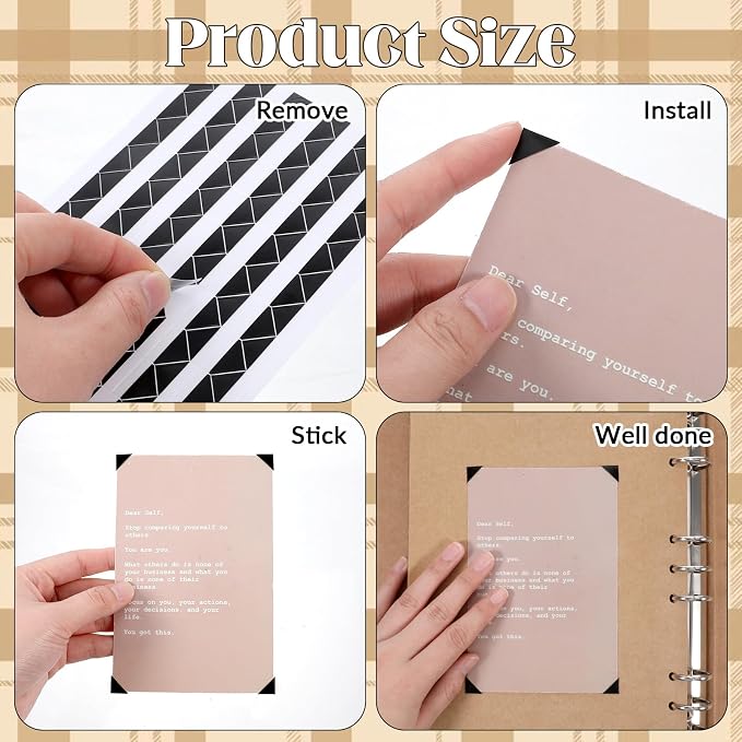 2040pcs 20 Sheets Self Adhesive Photo Corners, Memory Books - Image 4