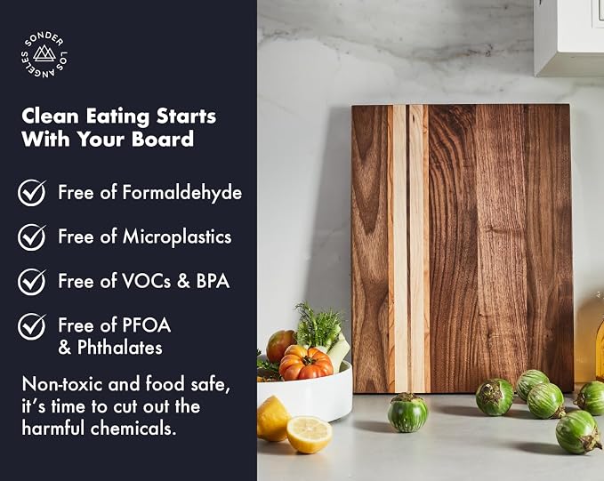 Sonder Los Angeles, Large Walnut/Cherry/Maple Wood Cutting Board - Image 3