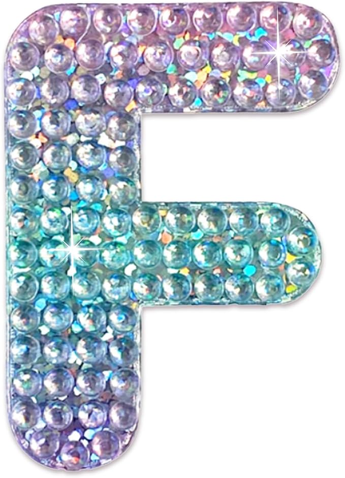 StickerBeans® Rhinestone Alphabet Letter Sticker F by StickerBeans