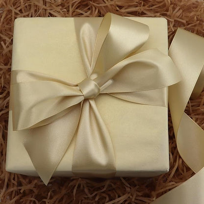 Champagne Solid Satin Ribbon 2 Inch 25 Yards Solid Polyester Fabric Ribbon - Image 2