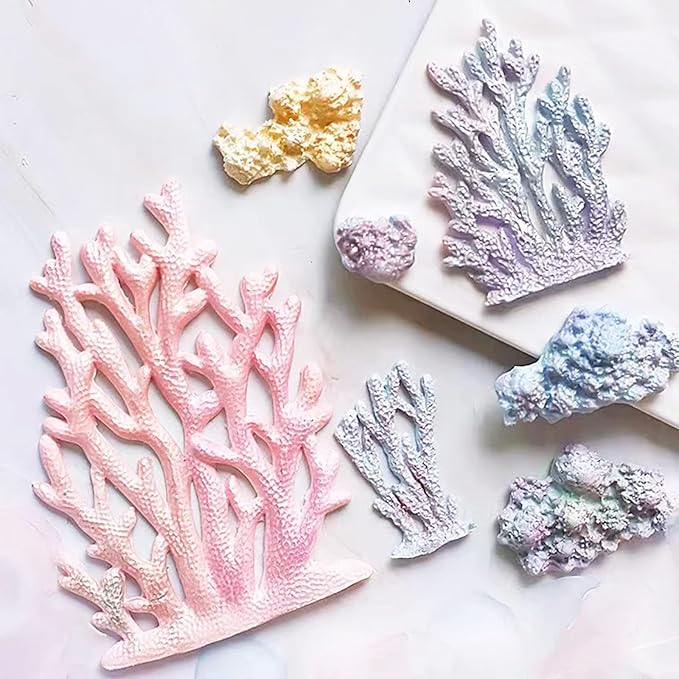 5 PCS Marine Theme Fondant Silicone Mold Seaweed Sea Fish Coral Sea Turtle - Image 5