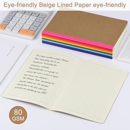 ZCZN 8 Pack Colorful Lined Notebooks Bulk, A5 Journals - Image 6