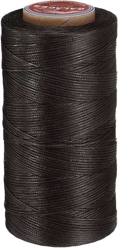 uxcell Flat Leather Sewing Waxed Thread, 270m / 295 Yards Polyester Wax String by uxcell