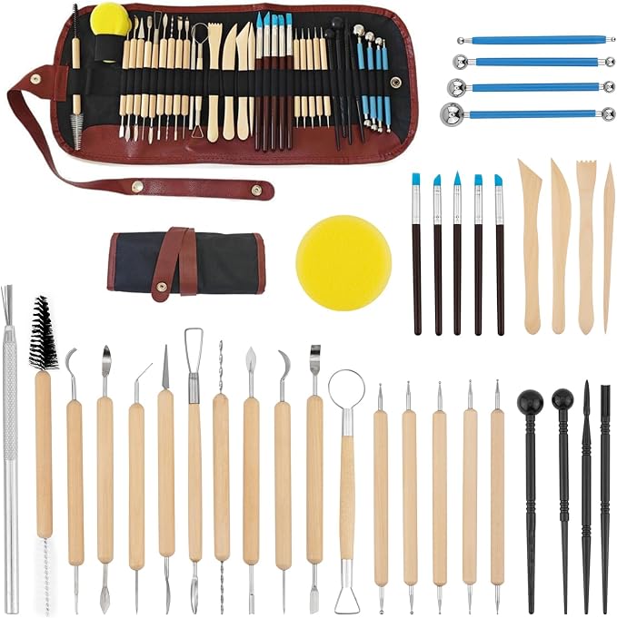 36PCS Clay Sculpting Tools Kit, Clay Pottery Carving Tool Kit by Tommax