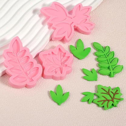3 Pcs Maple Leaf Silicone Molds, Fern Leaf Chocolate Fondant Molds - Image 2