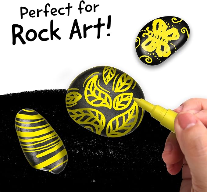 4 Dual Tip Yellow Paint Pen Metallic - Image 3
