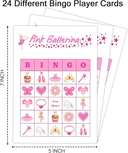 Ballerina Party Bingo Game Cards, Ballet Dance Themed Bingo Card - Image 3