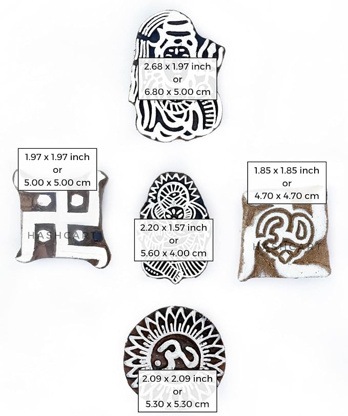 Wooden Pottery Stamps for Block Printing - Image 4