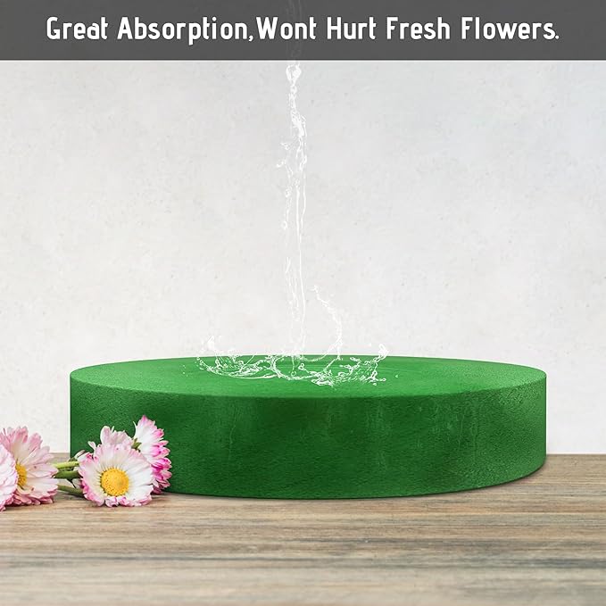 Max Shape Round Floral Foam Blocks, Large Dry Floral Foam - Image 2