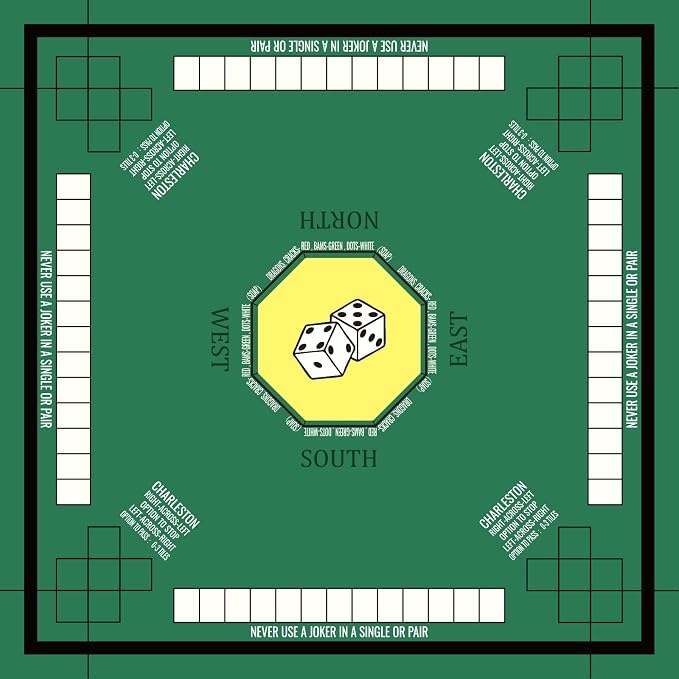 Mahjong Mat for Table 31.5''x31.5'', Mahjong Cloth Cover - Image 7