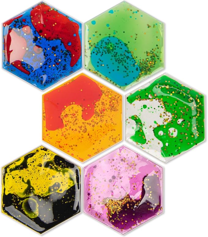 Art3d Hexagon Sensory Fidget Liquid Motion Tiles by Art3d