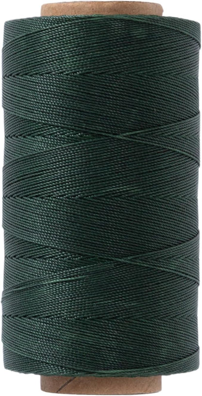 Round Waxed Polyester Thread 0.55mm, 440 Yards, Dark Green, Stiff 3 Ply Leather by Wearecommittedtohelpingpeoplecreatebeautifuluniqueandpersonalizedhandcraftedcreations