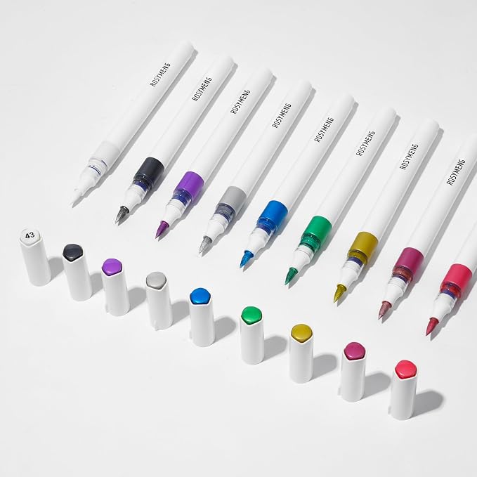 9 Color Acrylic Paint Markers, Water-Based Acrylic Markers by Unknown