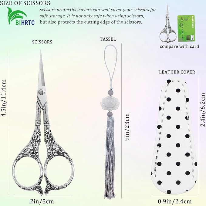 BIHRTC 4.5Inch Needlepoint Scissors Sharp Embroidery Scissor - Image 2