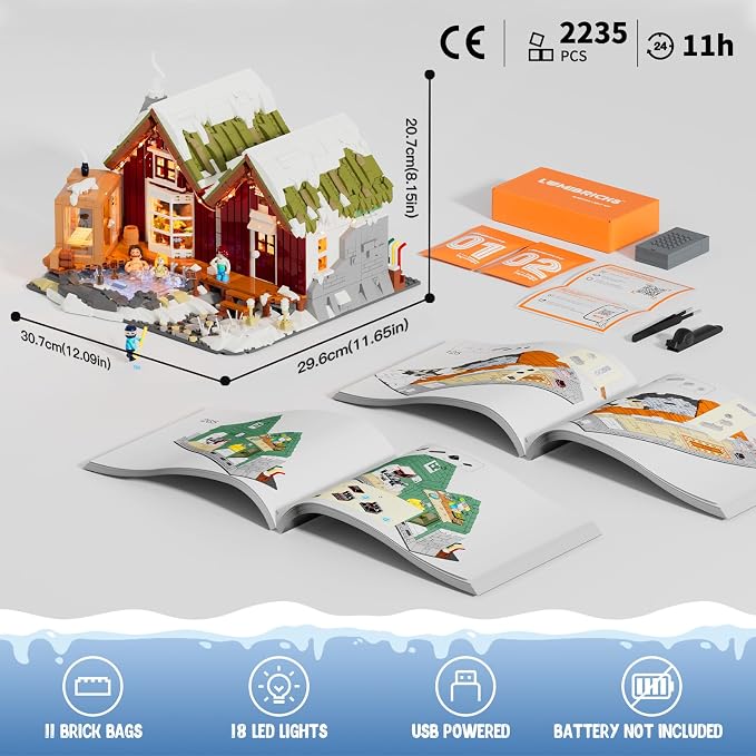 Spa-Cabin Winter Lighting-Building-Bricks Set - Image 6