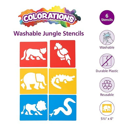 Washable Plastic Jungle Stencils - Image 2
