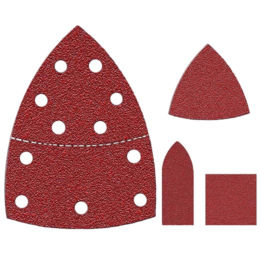 160pcs Detail Sander Sandpaper for Mouse Sander, 60 120 180 240 Grit Sanding by FOWOK