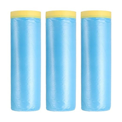 uxcell Pre-Taped Masking Film, 4.9ft x 66ft Plastic Paint Drop Cloth by uxcell