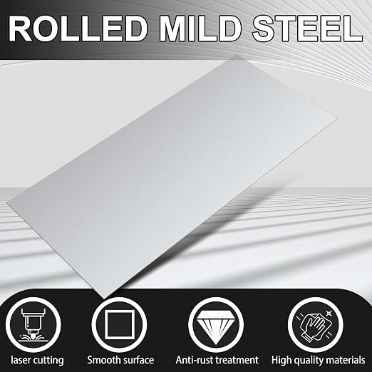 Hicarer 1 Pcs Mild Steel Sheet Cold Rolled 18 Gauge Metal Plate Weldable Metal - Image 4