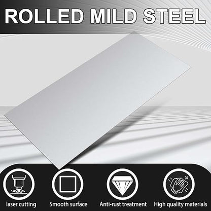 Hicarer 1 Pcs Mild Steel Sheet Cold Rolled 18 Gauge Metal Plate Weldable Metal - Image 4