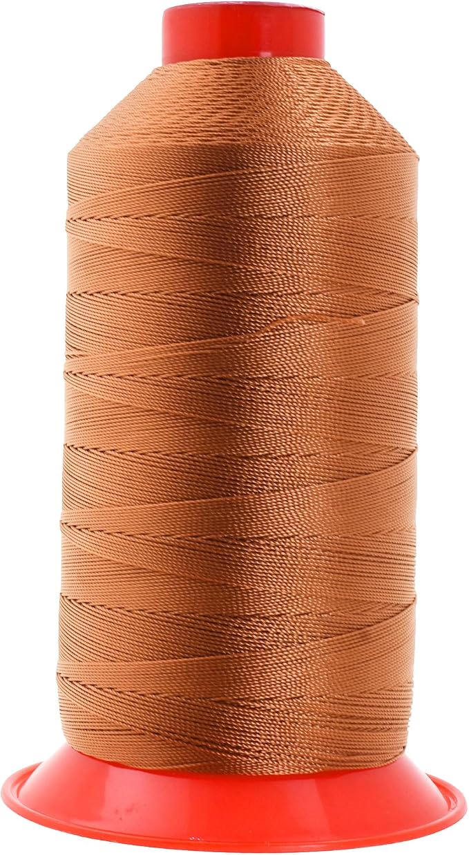 Mandala Crafts Bonded Nylon Thread Bourbon Brown Heavy Duty Sewing Threads by MandalaCrafts