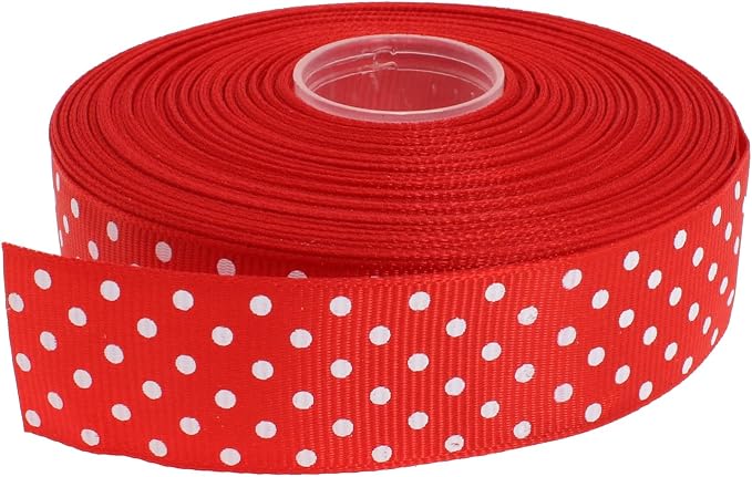 Polka Dot Grosgrain Ribbon 25 Yard Each Roll 100% Polyester by Unknown