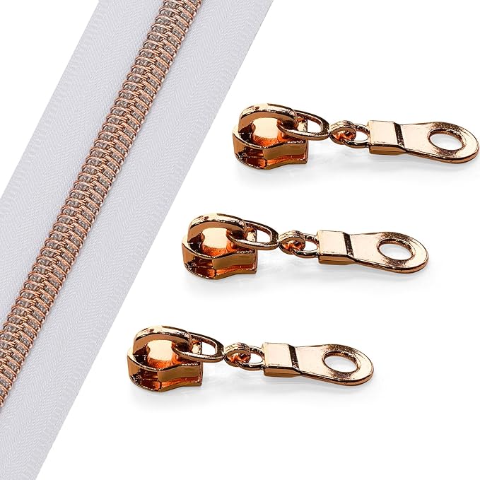 The Yards 10 Yards Bulk White Nylon Coil Zipper - Image 2